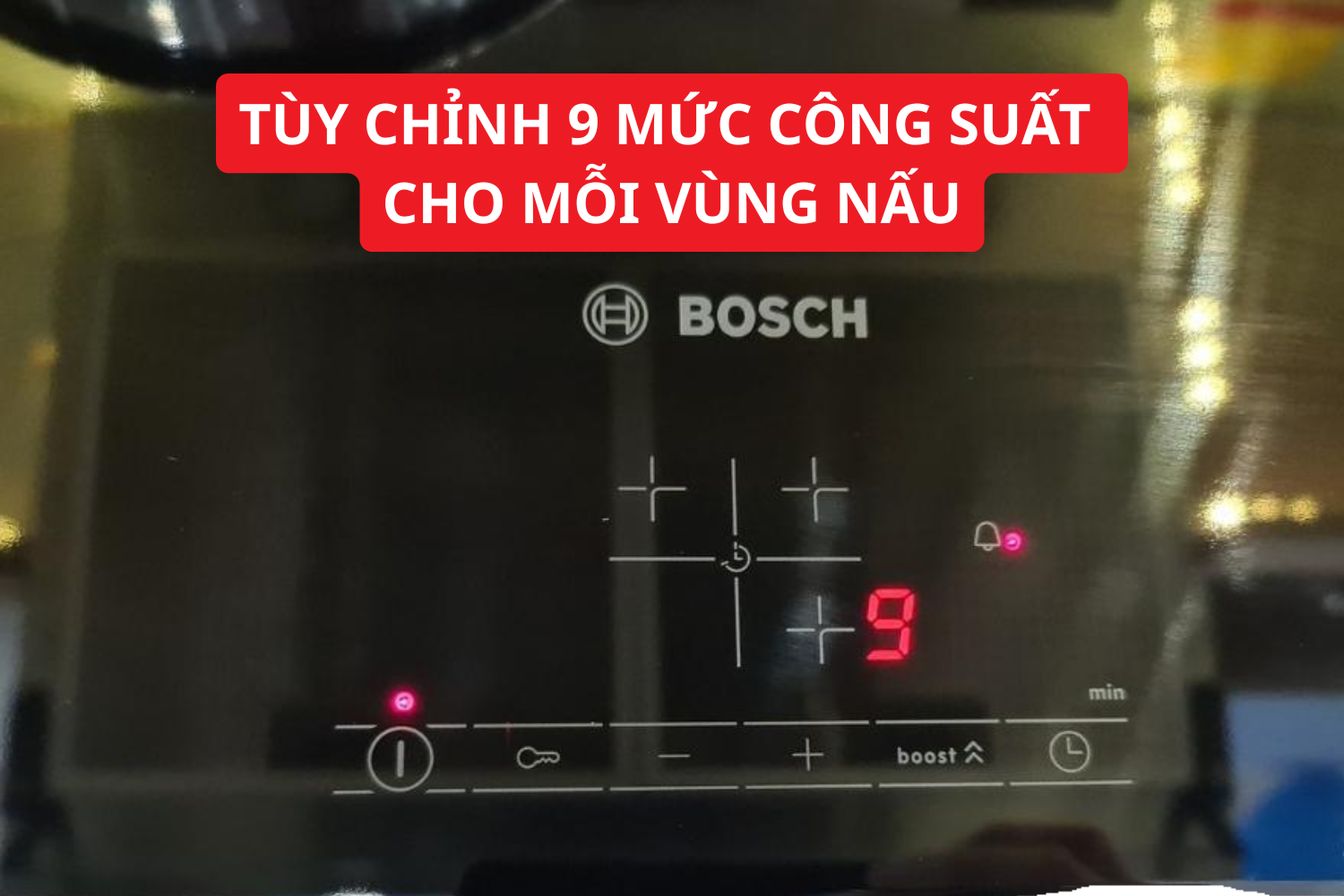 Điều khiển cảm ứng với 9 mức nhiệt