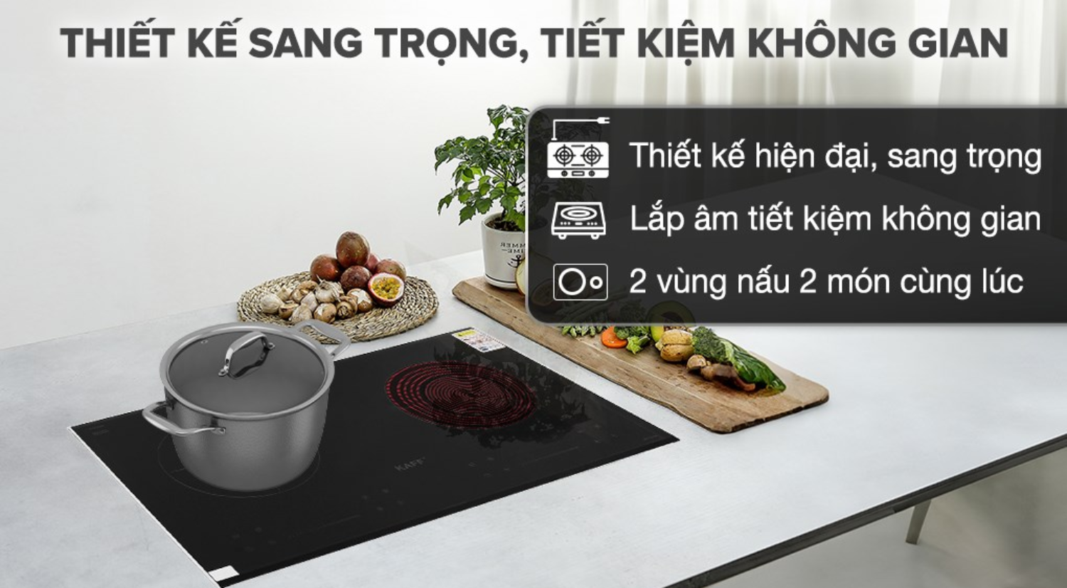 Bếp điện từ KAFF KF-FL88IC New mang phong cách Châu Âu