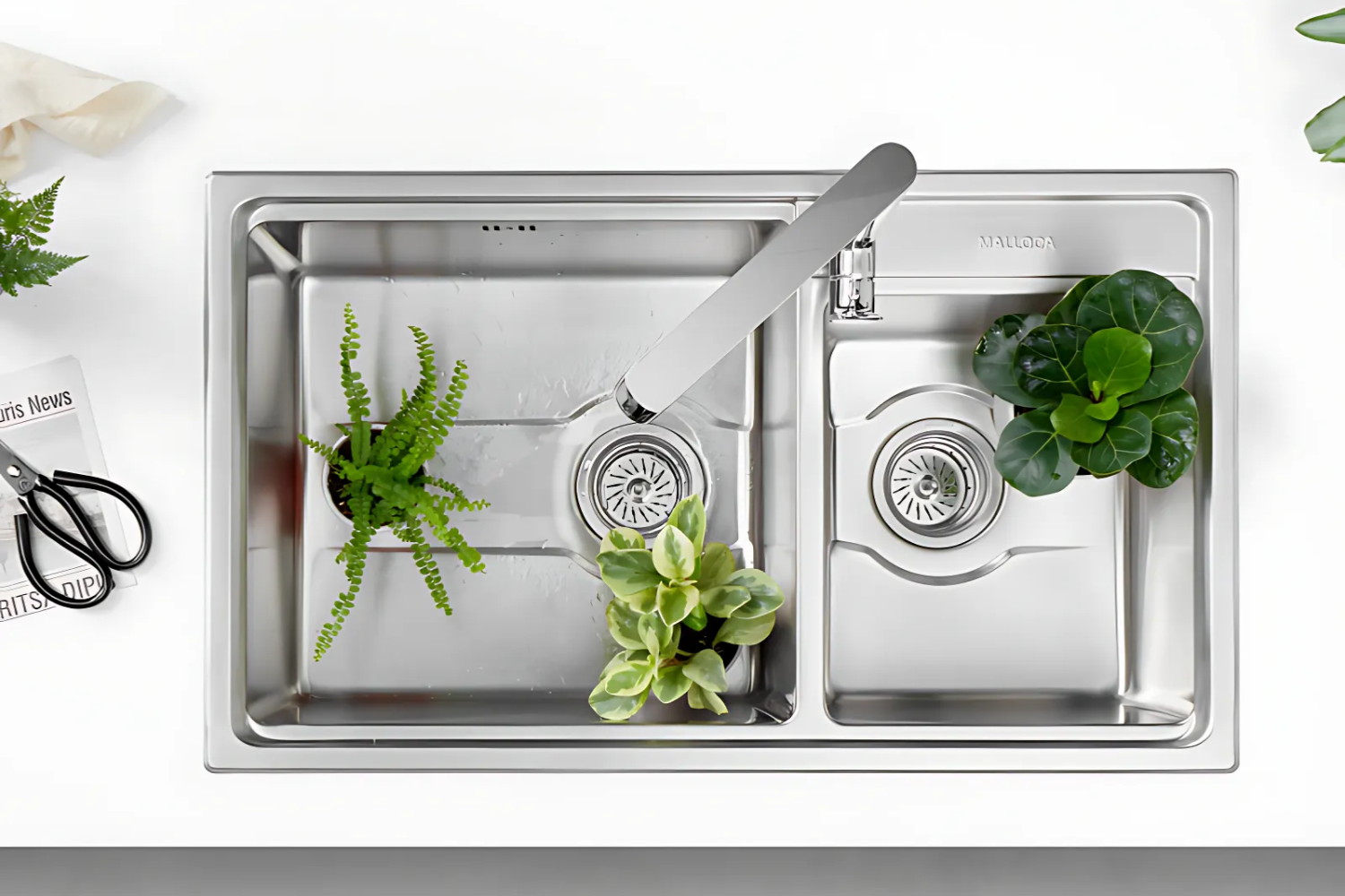 Chậu rửa chén Malloca MS 5082W với thiết kế tối ưu phù hợp với mọi không gian