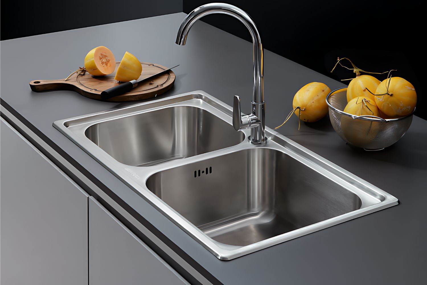 Malloca MS 2076EP thiết kế lỗ thoát nước chống tràn bên hố phải