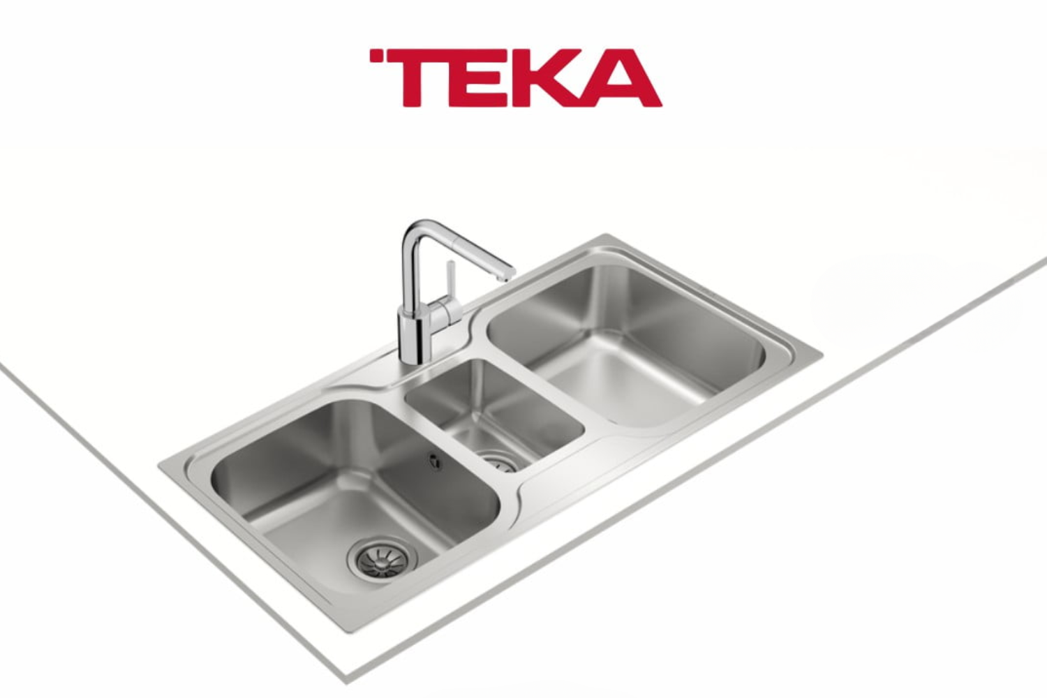 Chậu rửa chén Teka CLASSIC 21/2B với 3 hộc rửa tiện lợi