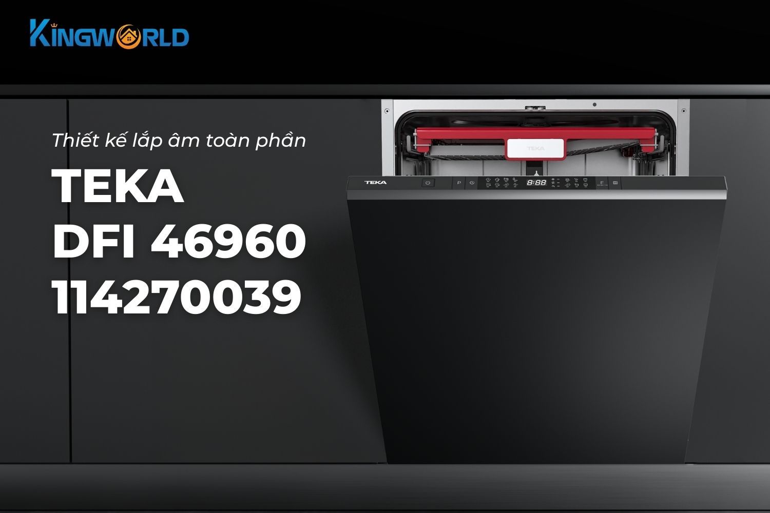 Máy rửa bát Teka DFI 46960 114270039 thiết kế âm tủ sang trọng