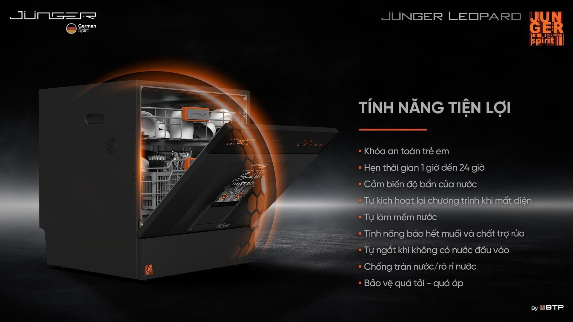 Tính năng an toàn và tiện lợi giúp bảo vệ người dùng và tăng độ bền của máy