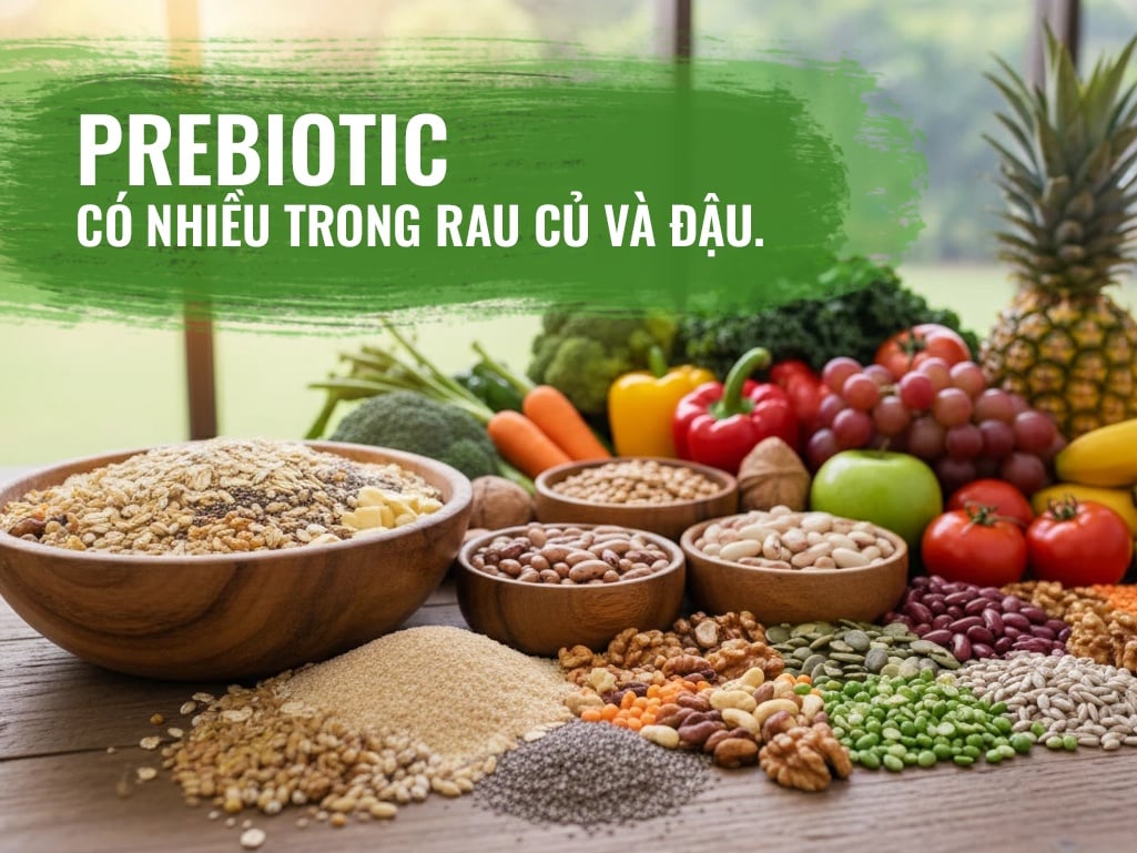 Prebiotic có nhiều trong rau củ và đậu.