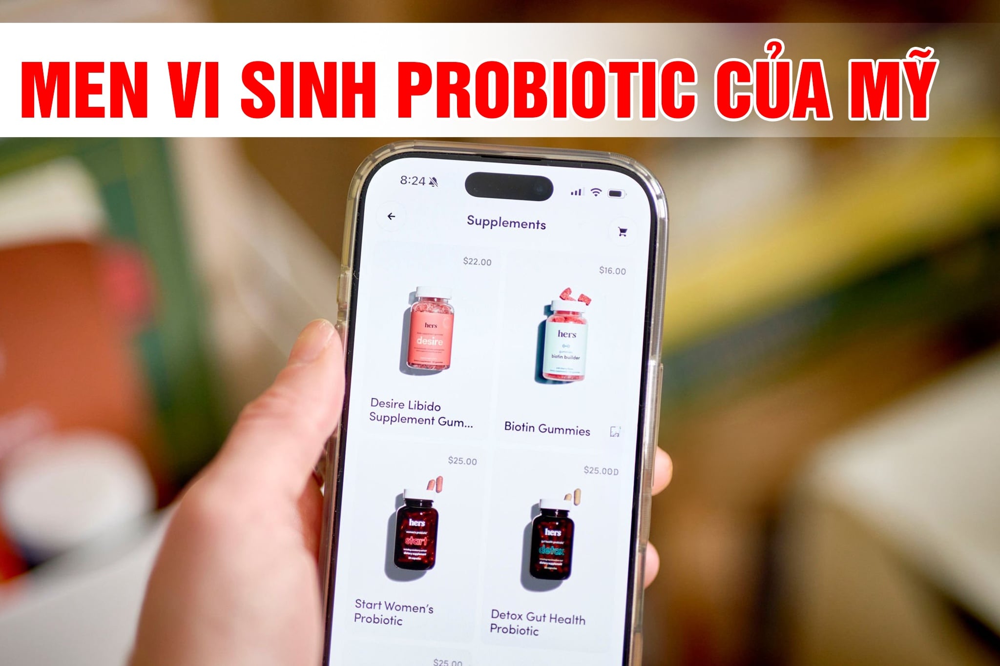 Men vi sinh probiotic của Mỹ
