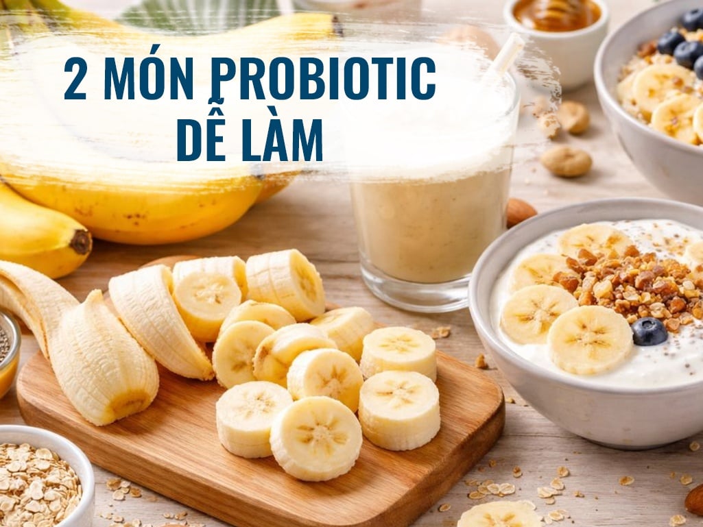 Sữa chua với chuối là cặp đôi dễ làm