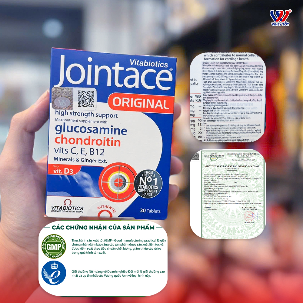 Vitabiotics Jointace Original Bổ Sung Dưỡng Chất Cho Khớp Hộp 30 viên
