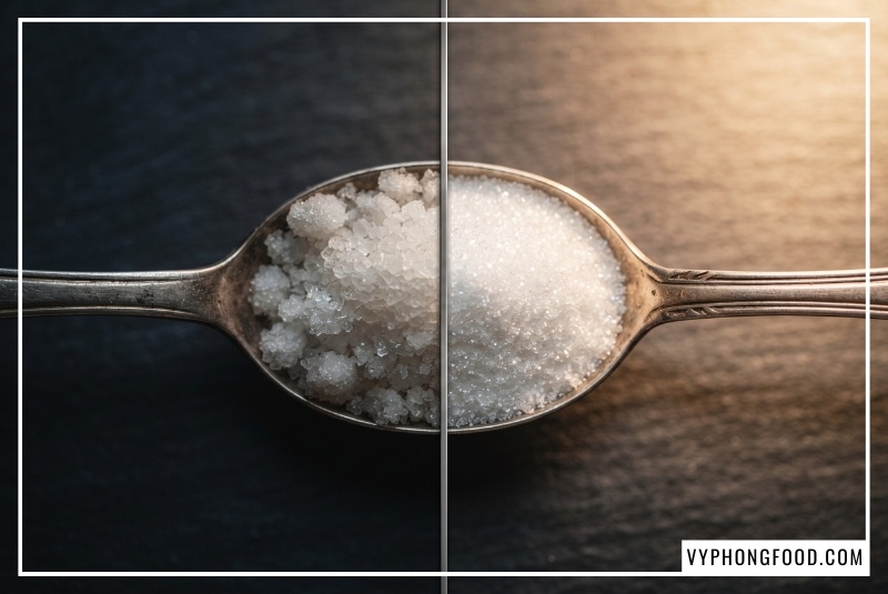 Sản phẩm đường cỏ ngọt Sugarless dạng lon 350g đạt chuẩn hữu cơ Úc đặt cạnh ly cà phê và món ăn gia đình, minh họa trực quan cho câu hỏi cây cỏ ngọt có tác dụng gì vượt trội so với đường tinh luyện trong việc bảo vệ sức khỏe chủ động và giữ trọn vị ngon.