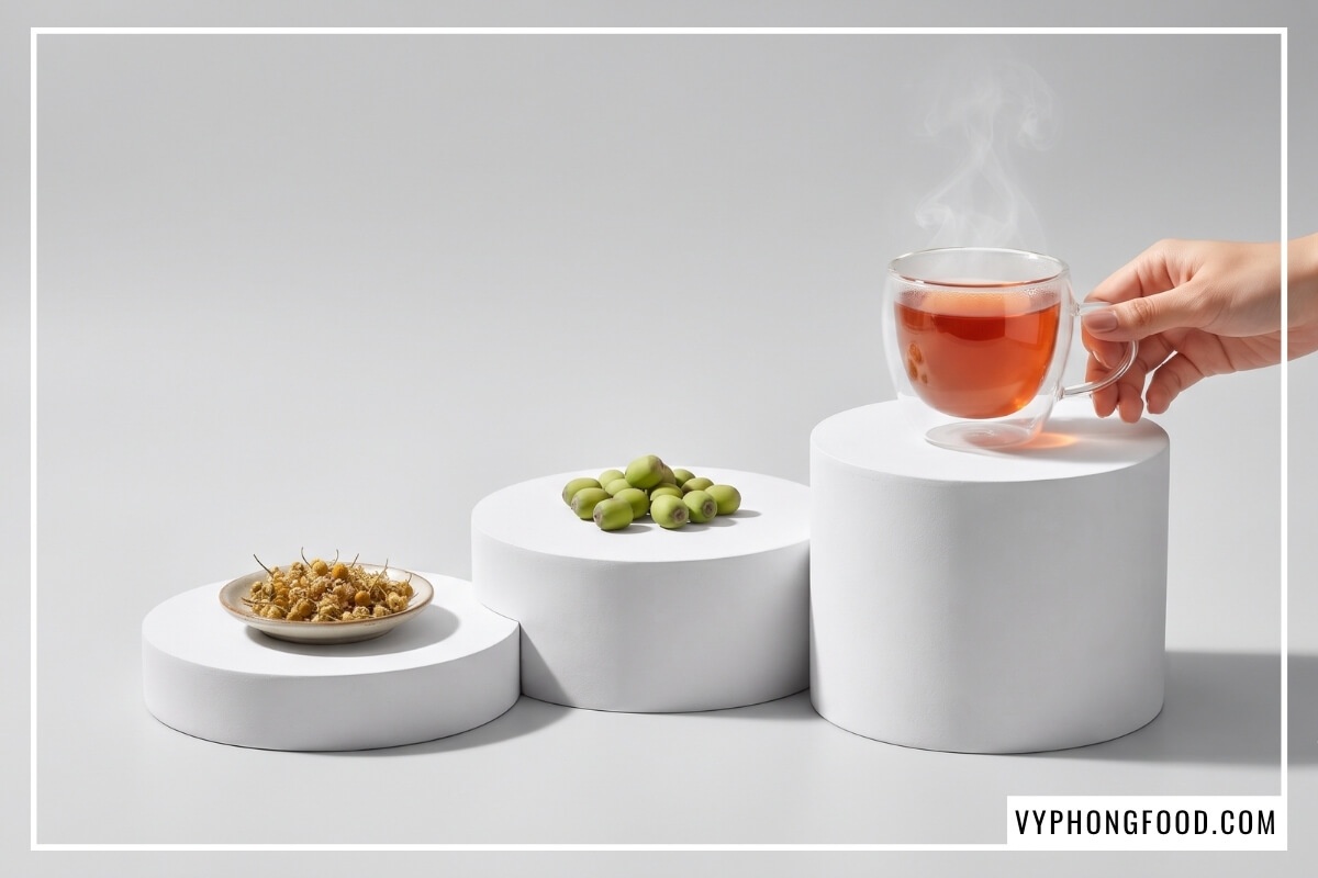 Ly hồng trà rooibos túi lọc màu hổ phách đứng đầu nhóm các loại trà thảo dược túi lọc an thần dễ ngủ nhất