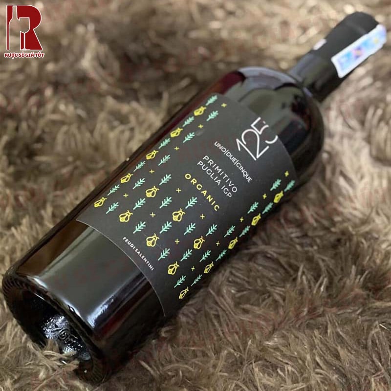 Rượu Vang Ý Đỏ 125 Primitivo Red Organic nhập khẩu chính hãng giá rẻ