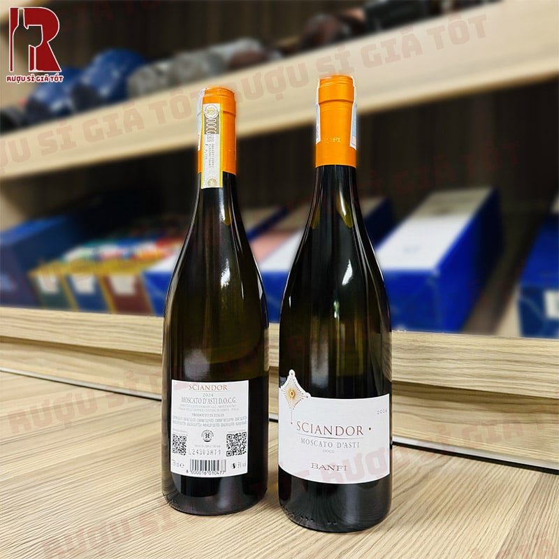Rượu Vang Ý Ngọt Banfi Sciandor Moscato d'Asti DOCG Muscat thường được sử dụng tại nhiều nhà hàng cao cấp