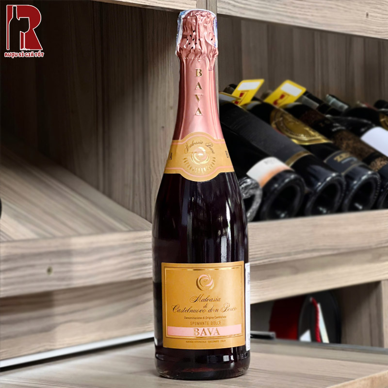 Rượu Vang Nổ Bava Malvasia Rose Spumante DOC nhập khẩu