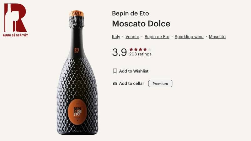 Rượu Vang Nổ Bepin De Eto Moscato Dolce