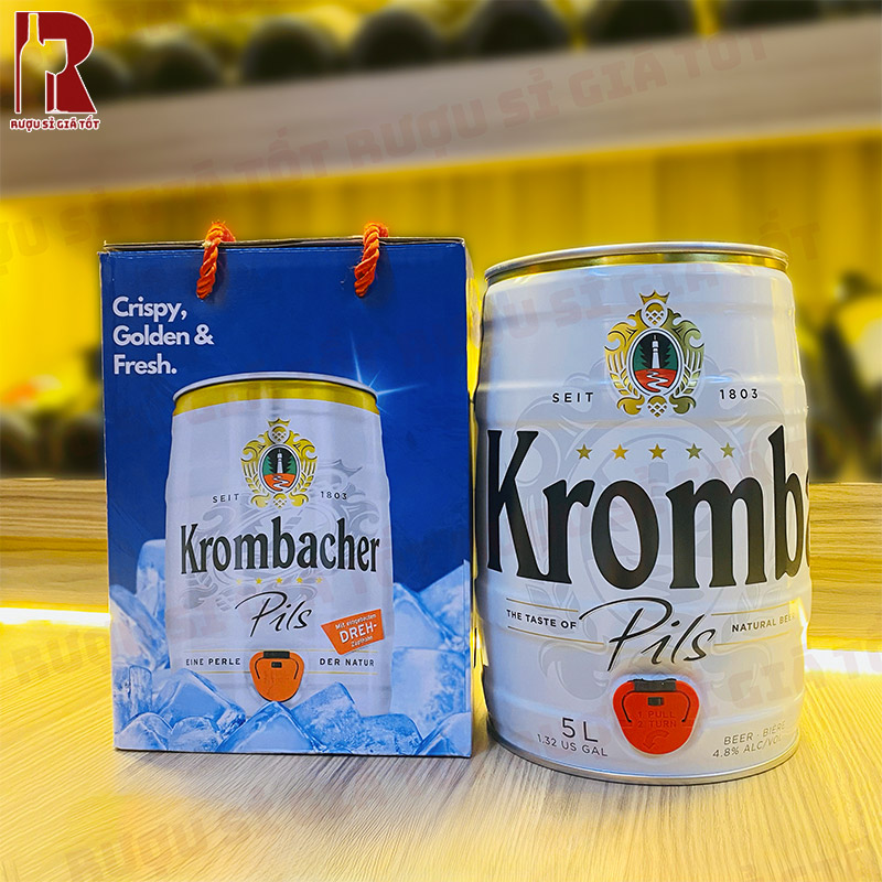Bia Đức Krombacher Pils 5L nhập khẩu