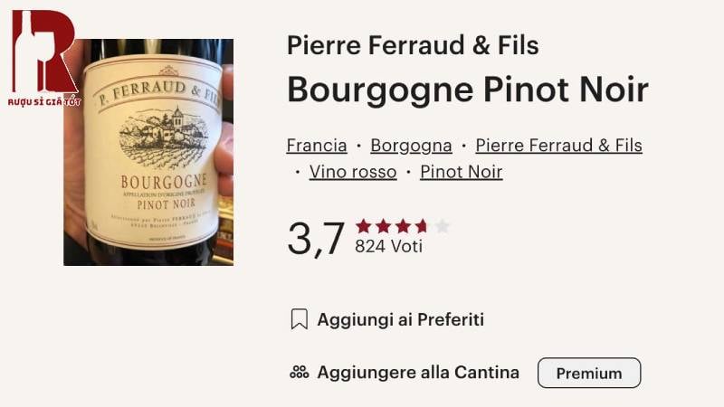 Rượu Vang Pháp Ferraud & Fils Pinot Noir