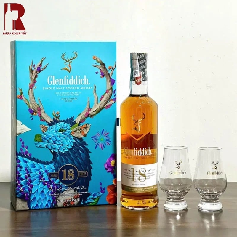 Hộp quà rượu Tết 2026 - Rượu Glenfiddich 18 Năm