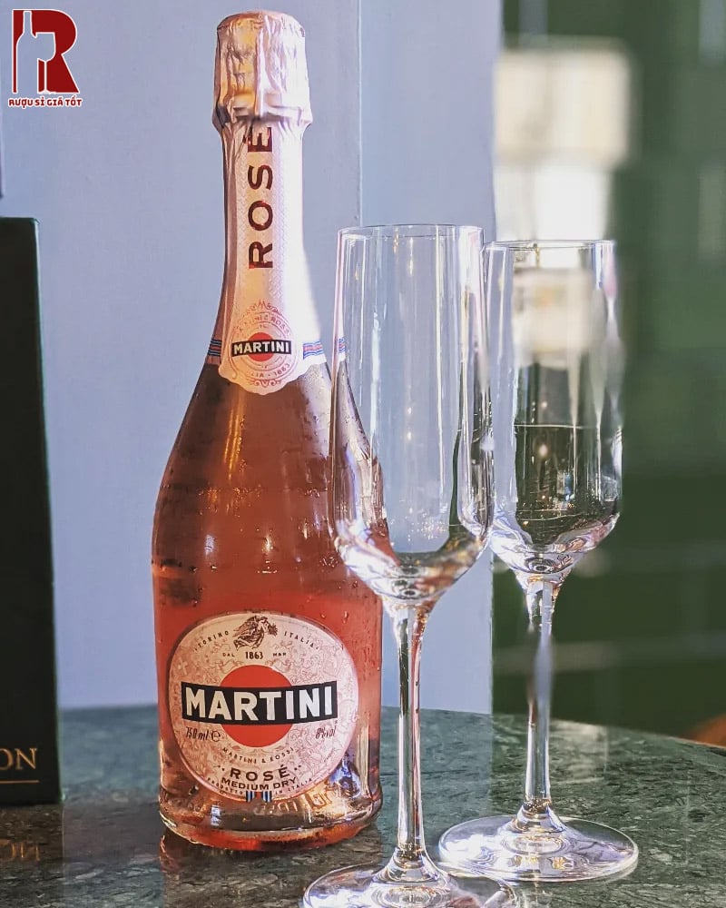 Rượu Martini Sparkling Rose Medium Dry Chất Lượng Cao