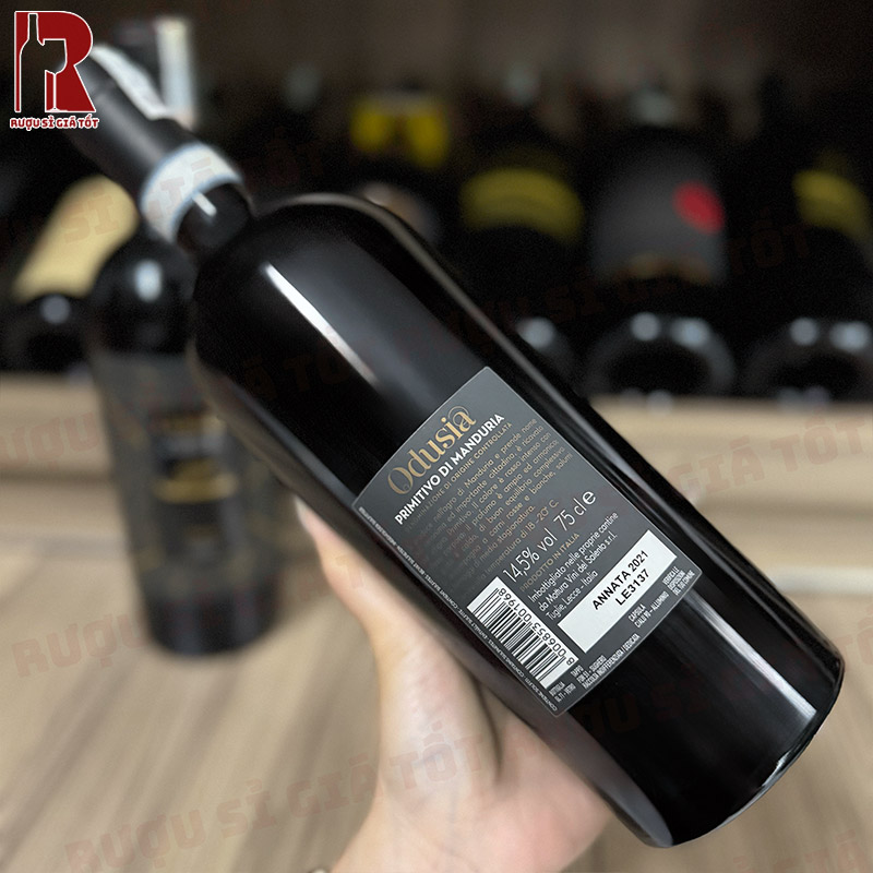 Rượu Vang Ý Đỏ Mottura Odusia Primitivo Di Manduria nhập khẩu chính hãng giá rẻ
