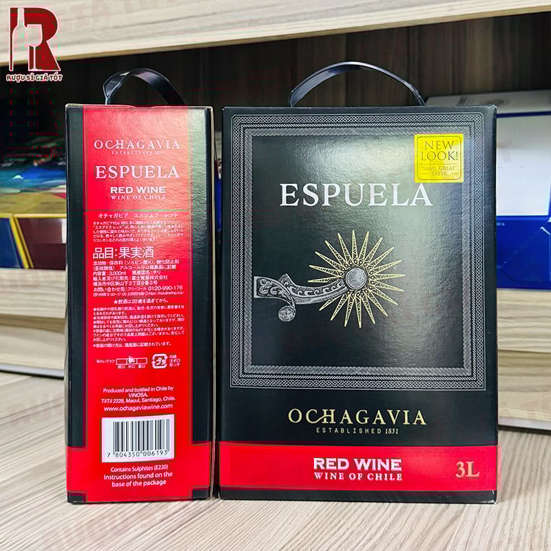 Rượu Vang Bịch Đỏ Ochagavia Espuela 3L nhập khẩu