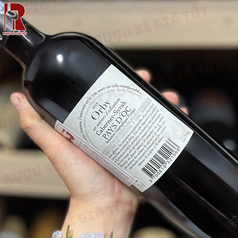 Rượu Vang Pháp Đỏ Orby N3 Cabernet Shiraz nhập khẩu giá rẻ chính hãng
