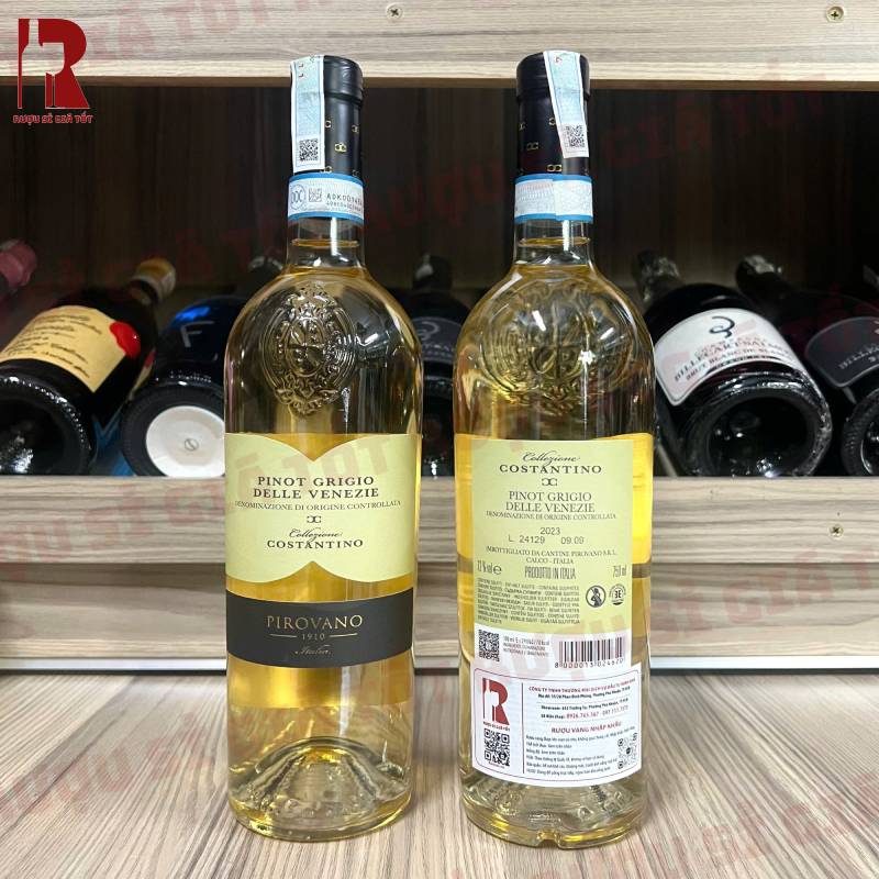 Rượu Vang Ý Trắng Pirovano Collezione Costantino Pinot Grigio Delle Venezie
