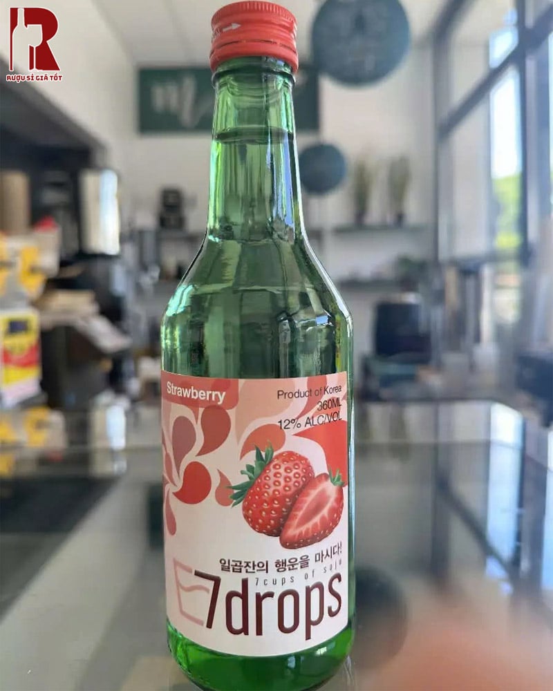 Rượu Soju 7Drops Strawberry - Dâu Nhập Khẩu