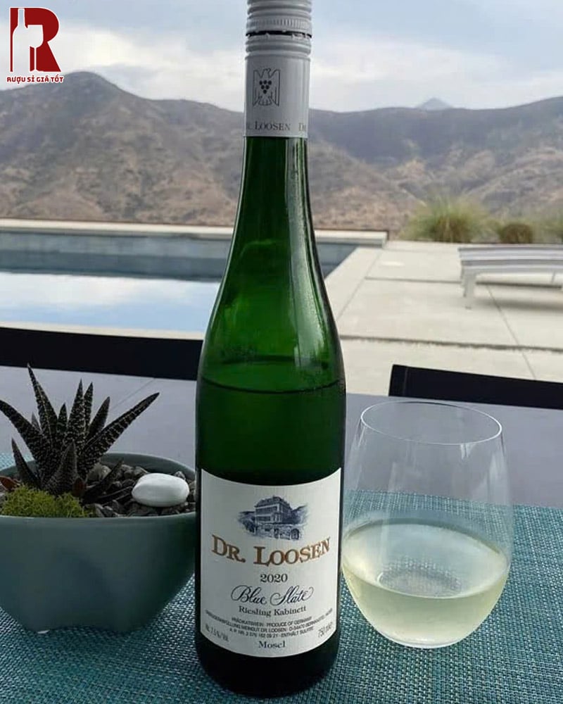 Rượu Vang Đức Trắng Dr Loosen Blue Slate Riesling Kabinett Chính Ngạch