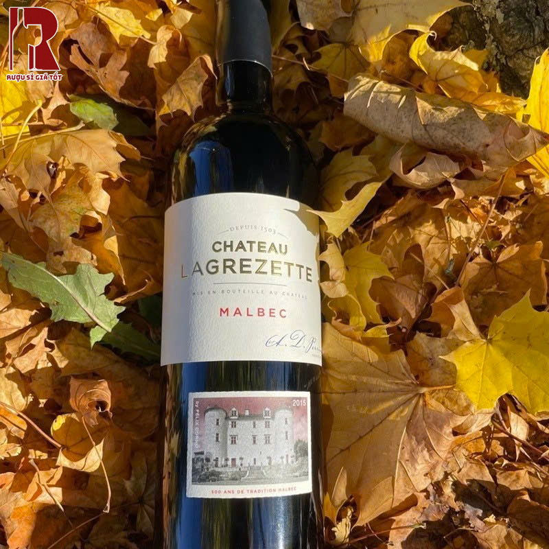 Thiết Kế Chai Rượu Vang Pháp Đỏ Château Lagrezette