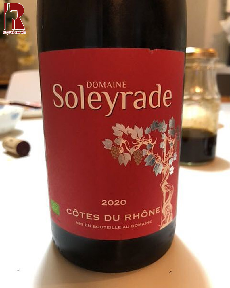 Rượu Vang Pháp Đỏ Cotes du Rhone Rouge Domaine Soleyrade Giá Tốt