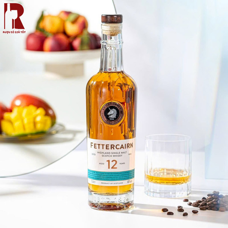 Thiết Kế Chai Rượu Whisky Fettercairn 12 Năm
