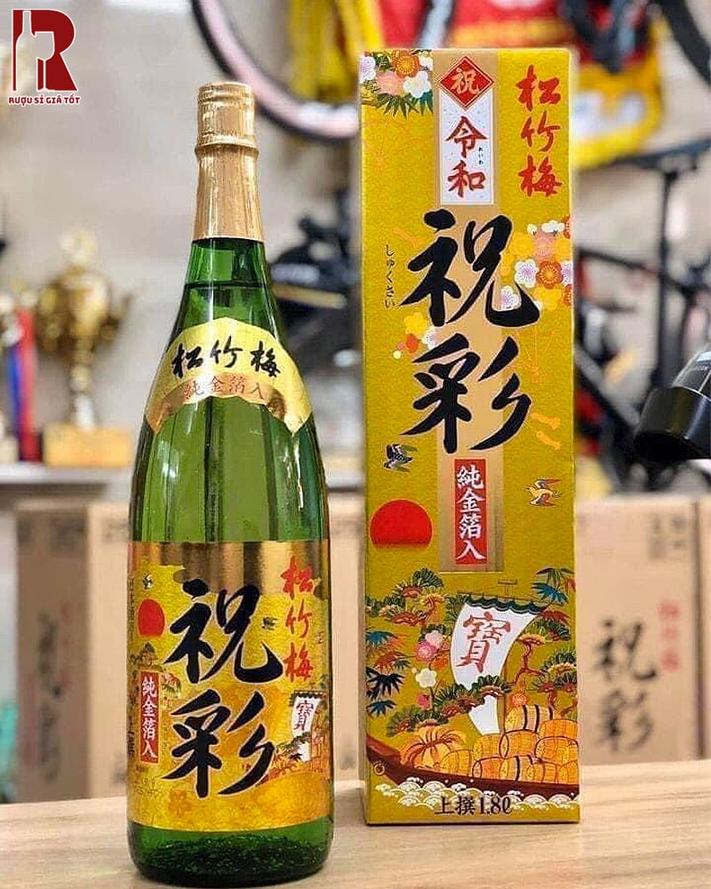 Rượu Sake vẩy vàng 1.8L chính hãng