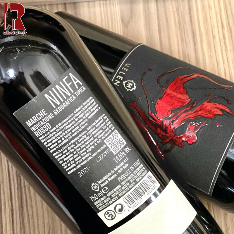 Velenosi Ninfa Marche nổi bật với vị chua rõ ràng và chút chát nhẹ