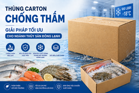 Thùng Carton Chống Thấm – Giải Pháp Tối Ưu Cho Cho Ngành Thủy Sản Đông Lạnh
