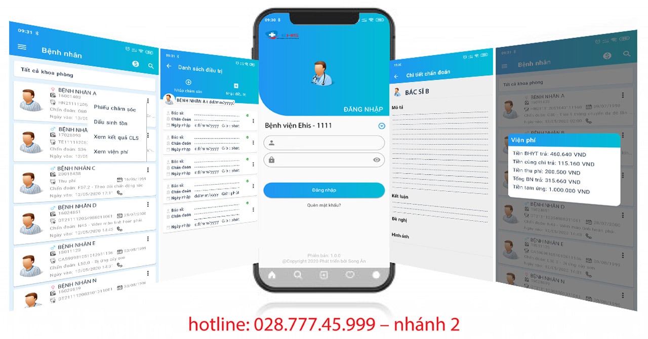 App mobile Ehis giúp bác sĩ và nhân viên y tế quản lý khám chữa bệnh nhanh chóng và chính xác