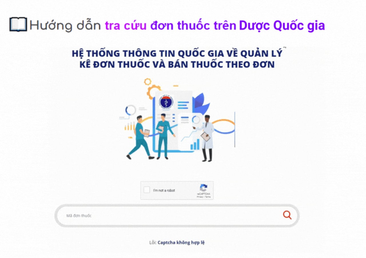 Kiểm tra mã đơn thuốc điện tử trên hệ thống donthuocquocgia.vn