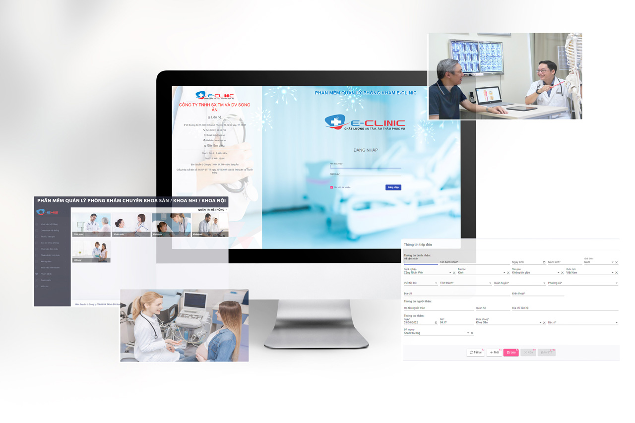 Phần mềm quản lý phòng khám E-Clinic kết nối nhà thuốc và hỗ trợ quản lý thanh toán, hồ sơ bệnh nhân nhanh chóng của Công ty TNHH SX TM & DV Song Ân