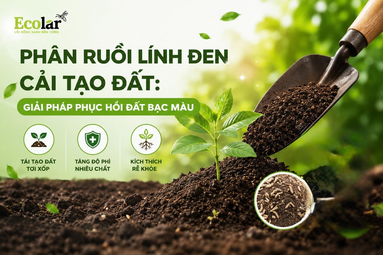 Phân Ruồi Lính Đen Cải Tạo Đất: Giải Pháp Phục Hồi Đất Bạc Màu