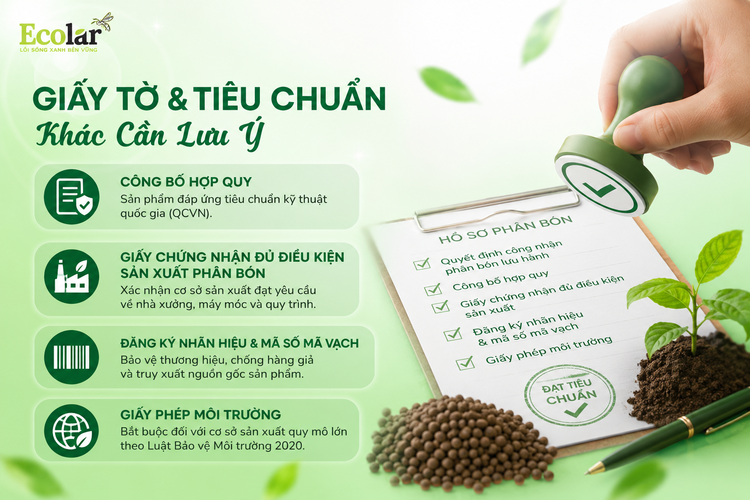 Các Giấy Tờ & Tiêu Chuẩn Khác Cần Lưu Ý