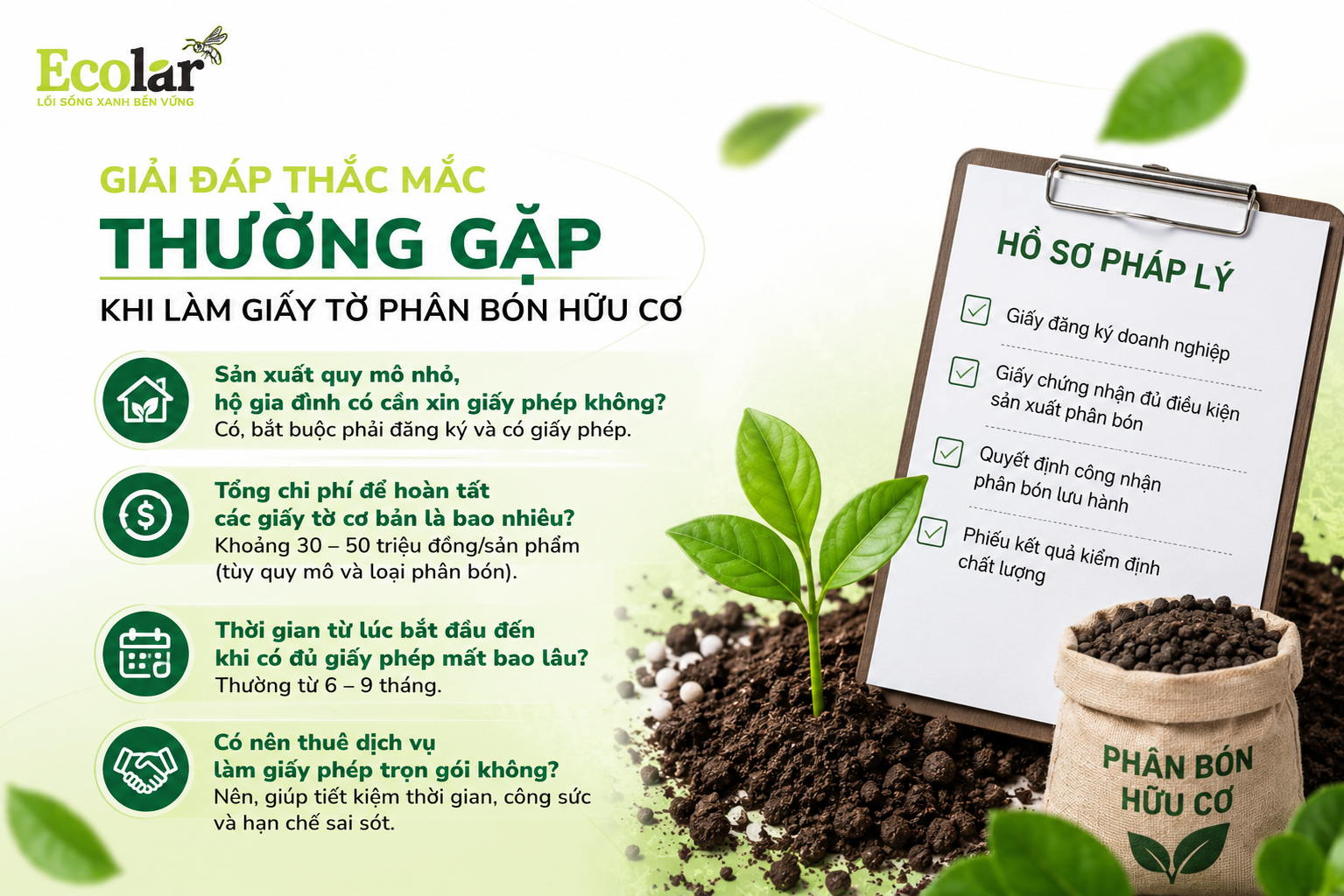Giải Đáp Thắc Mắc Thường Gặp Khi Làm Giấy Tờ Phân Bón Hữu Cơ