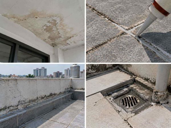 Những lỗi thường gặp khi chống thấm sân thượng đã lát gạch