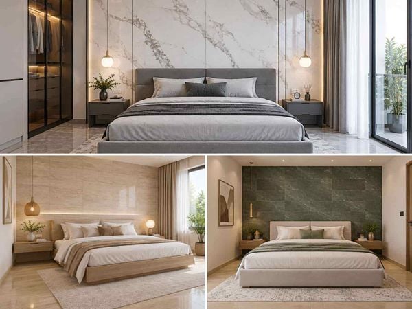 Cách phối gạch ốp tường phòng ngủ