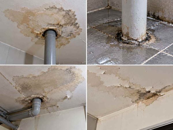 Dấu hiệu cổ ống nhà vệ sinh đang bị thấm