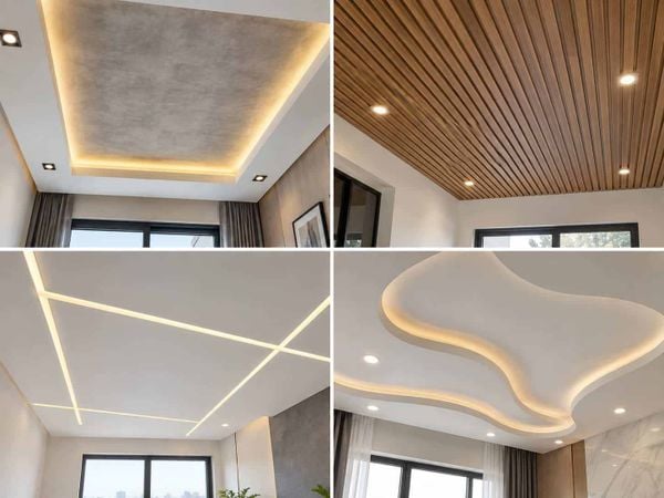 Mẫu xi măng trát trần nhà đẹp