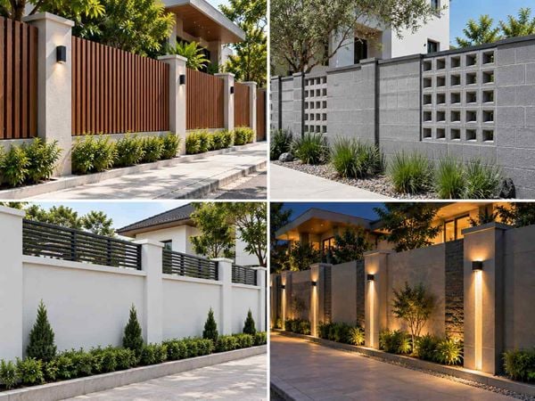 Hàng rào gạch phong cách tối giản