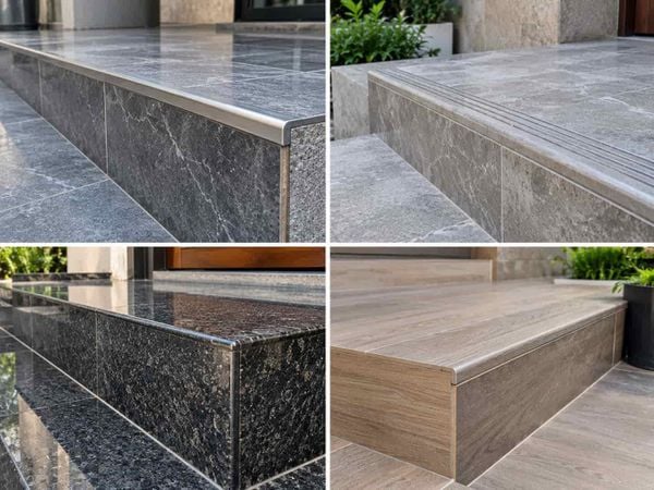 Cách xử lý gạch tại cạnh bậc thềm