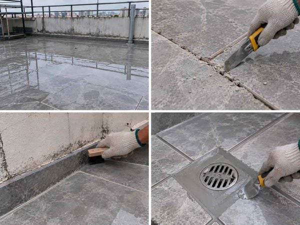 Cách chống thấm sân thượng đã lát gạch