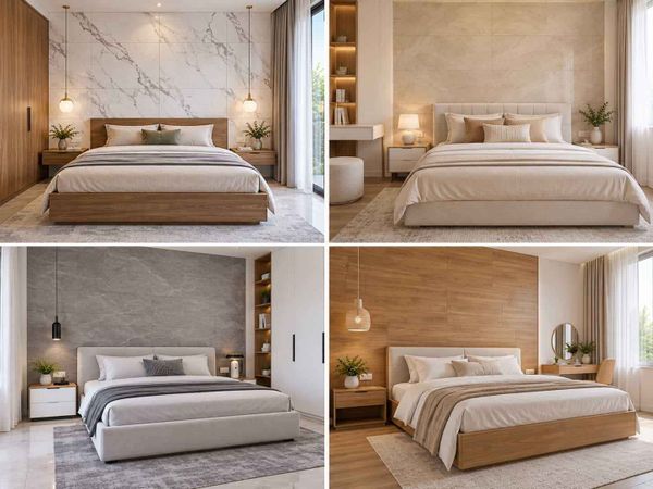 Cách phối gạch ốp tường phòng ngủ