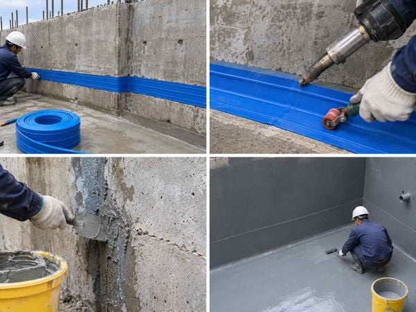 Cách xử lý bể nước ngầm bị thấm tại mạch ngừng