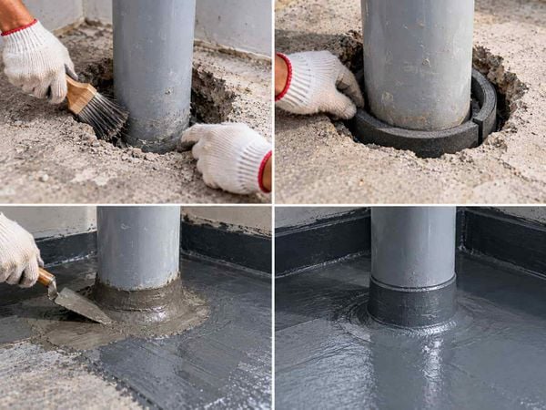 Cách chống thấm cổ ống nhà vệ sinh