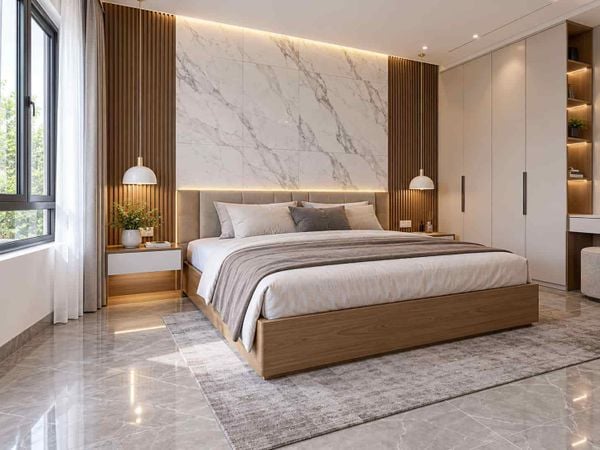 15 Cách Phối Gạch Ốp Tường Phòng Ngủ Đẹp Sang, Hiện Đại